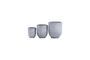 Miniature Lot de 3 cache-pots en ciment gris Gard Détouré