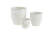 Miniature Lot de 3 cache-pots en grès blanc Myfly 1