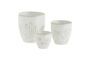 Miniature Lot de 3 cache-pots en grès blanc Myfly Détouré