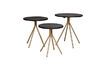 Miniature Lot de 3 tables d'appoint en bois noir Supremes 3