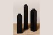 Miniature Lot de 3 vases en terracotta noir Canoa H120 2