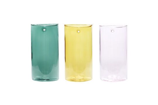 Lot de 3 vases en verre multicolore Popsicle