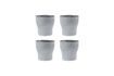 Miniature Lot de 4 tasses en grès gris clair Liss 1