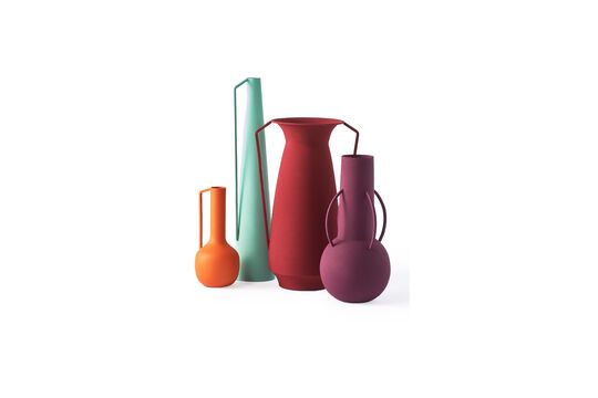 Lot de 4 vases en fer recyclé multicolore h45cm Evening Roman Détouré