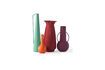 Miniature Lot de 4 vases en fer recyclé multicolore h45cm Evening Roman 10