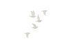 Miniature Lot de 5 décorations murales oiseaux en porcelaine blanc Biscuit 1