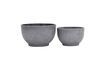 Miniature Lot de cache-pots en ciment gris Gard 1