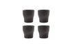 Miniature Lots de 4 tasses en grès gris foncé Liss 1