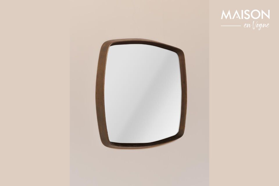 Redécouvrez le charme intemporel du cuivre avec notre nouveau miroir carré en métal