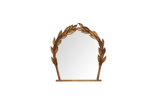 Miroir césar en métal or Doré Détouré