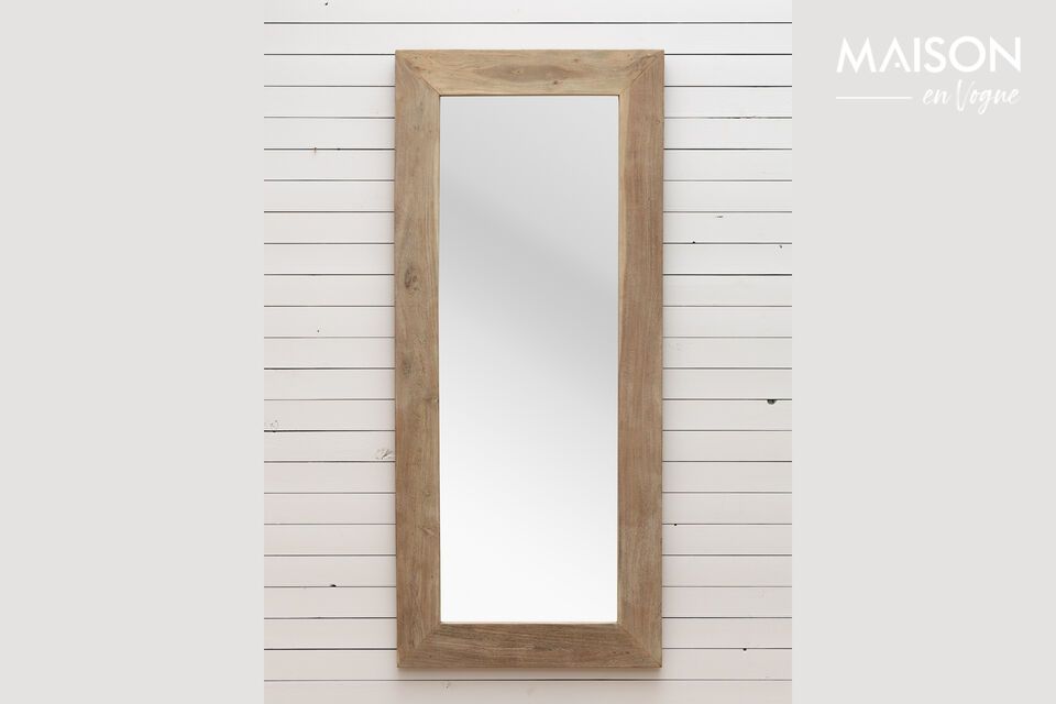 Miroir en bois clair Rectangulaire Chehoma