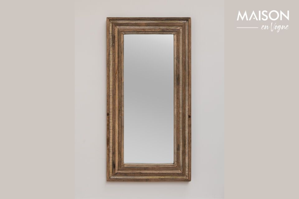 Miroir en bois clair Recyclé Chehoma