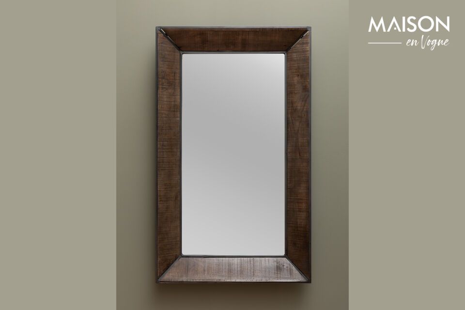 Miroir en bois foncé Durbuy Chehoma