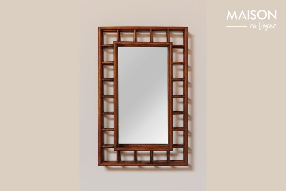 Miroir en bois foncé Jakarta Chehoma