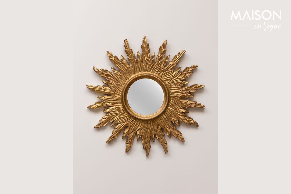 Miroir en bois or Doré Chehoma