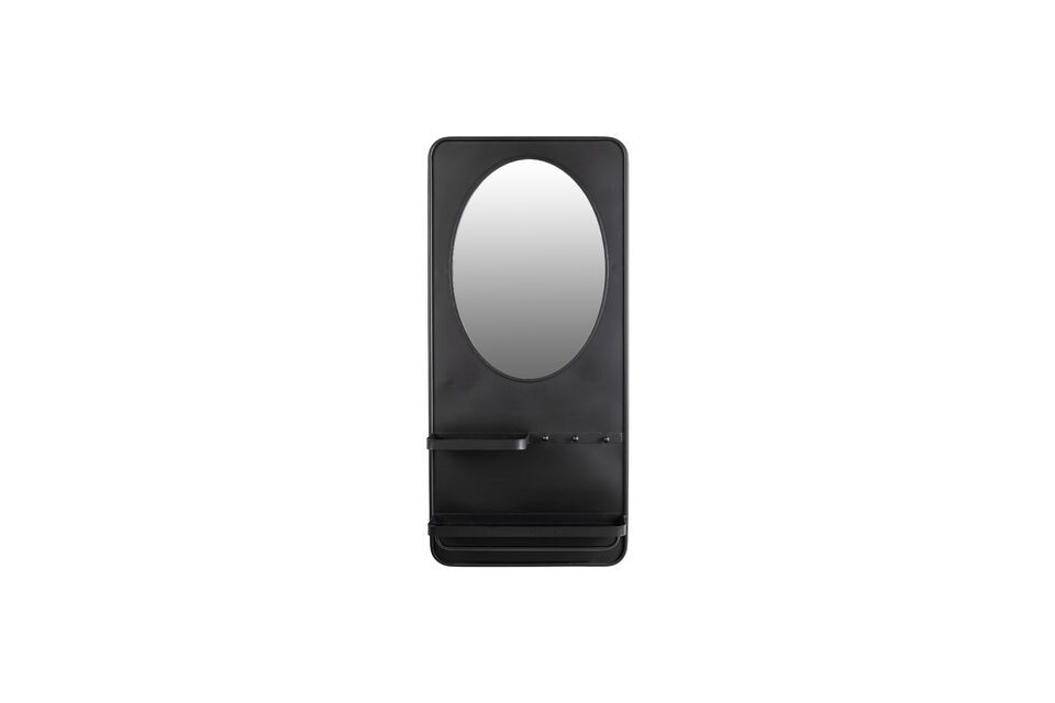 Miroir en fer noir Pascal White Label