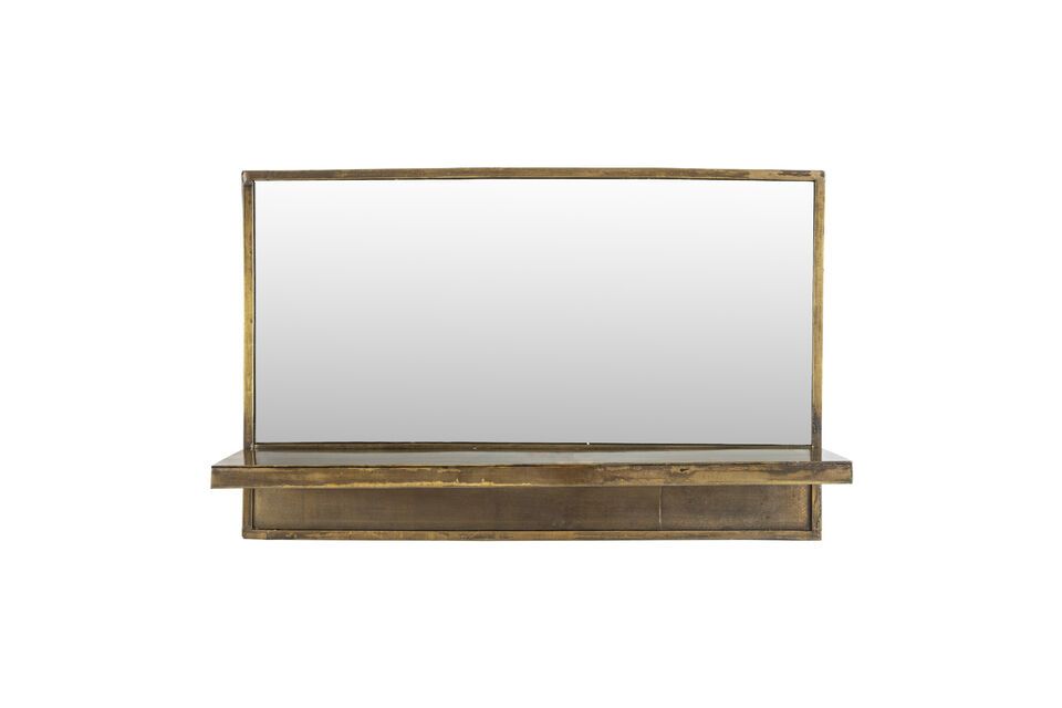 Miroir rectangulaire en fer doré Feyza White Label