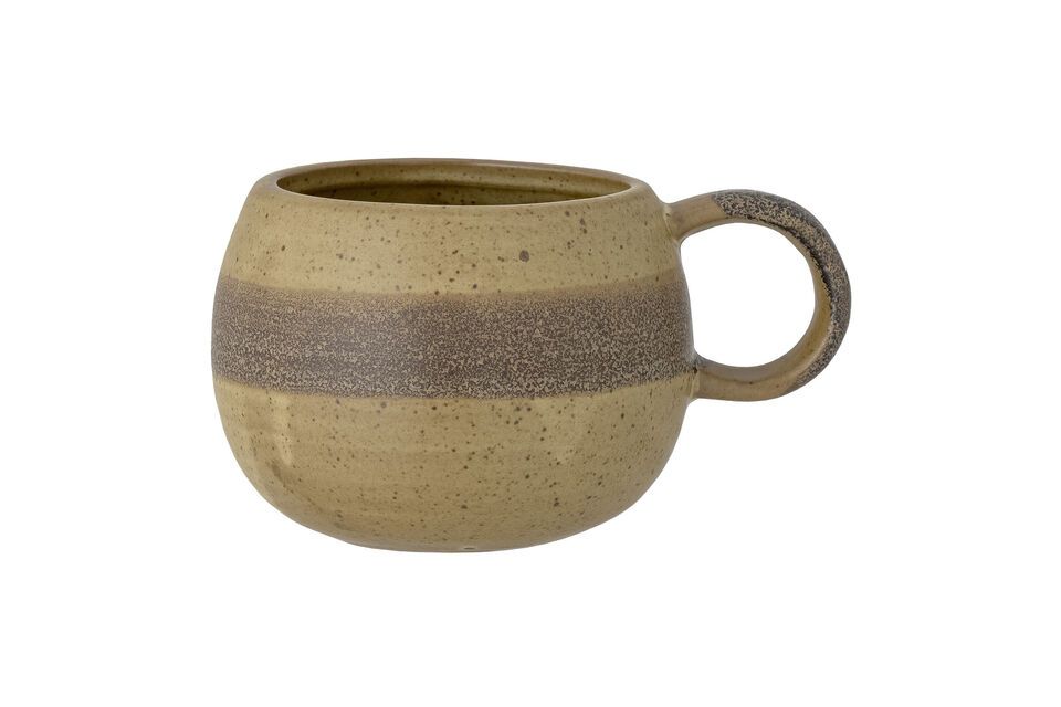 Mug en grès beige Solange Bloomingville