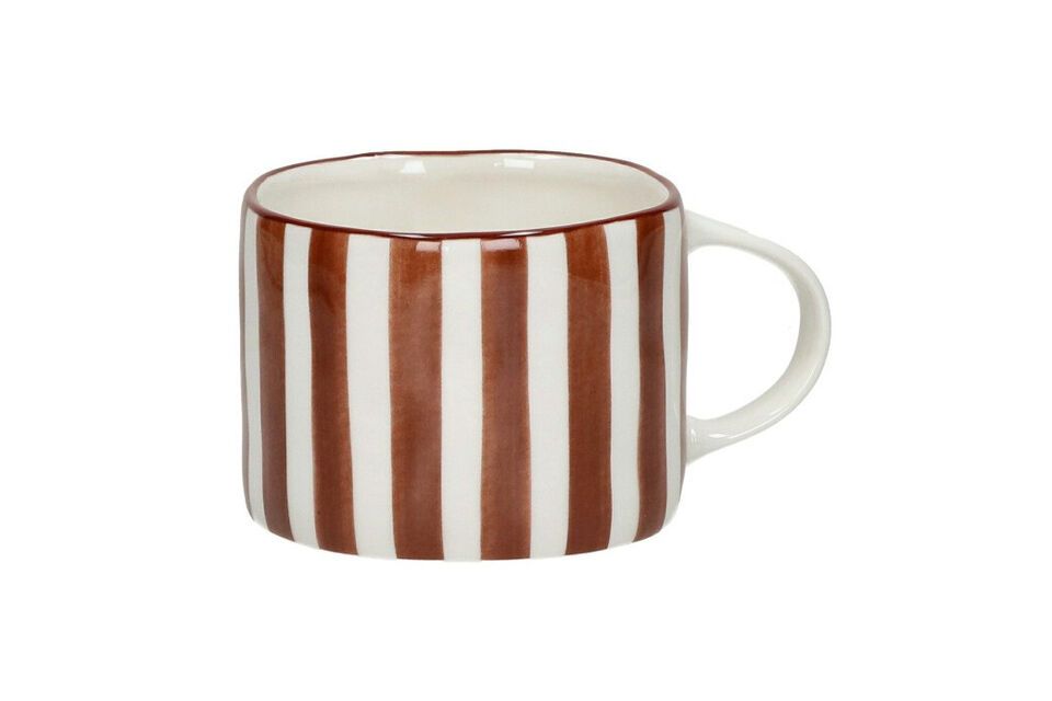 Mug en porcelaine orange foncé Mykonos Pomax