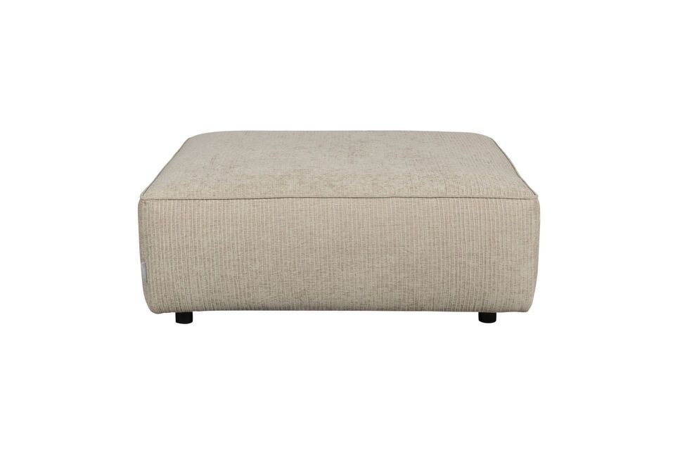 Ottoman 1 place en tissu beige Hunter Zuiver