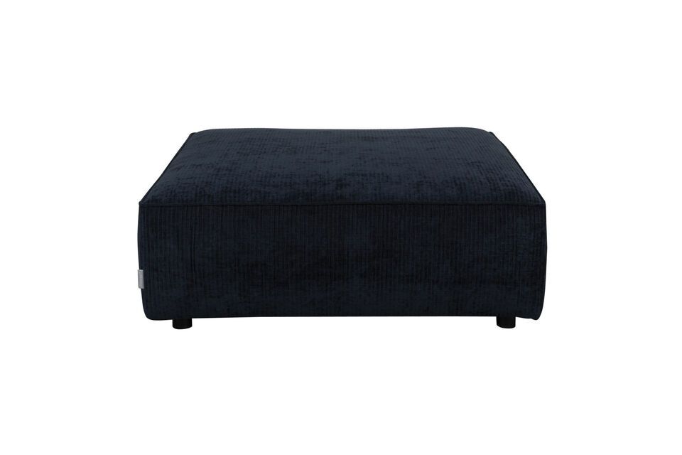 Ottoman 1 place en tissu bleu Hunter Zuiver