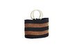 Miniature Panier en fibre naturelle noir et orange Hanbag 1