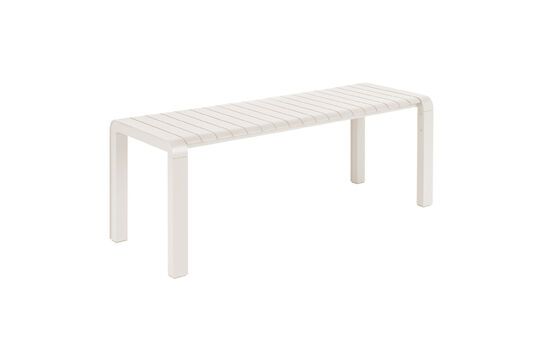 Petit banc en aluminum blanc Vondel