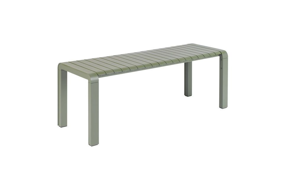 Petit banc en aluminum vert Vondel Zuiver