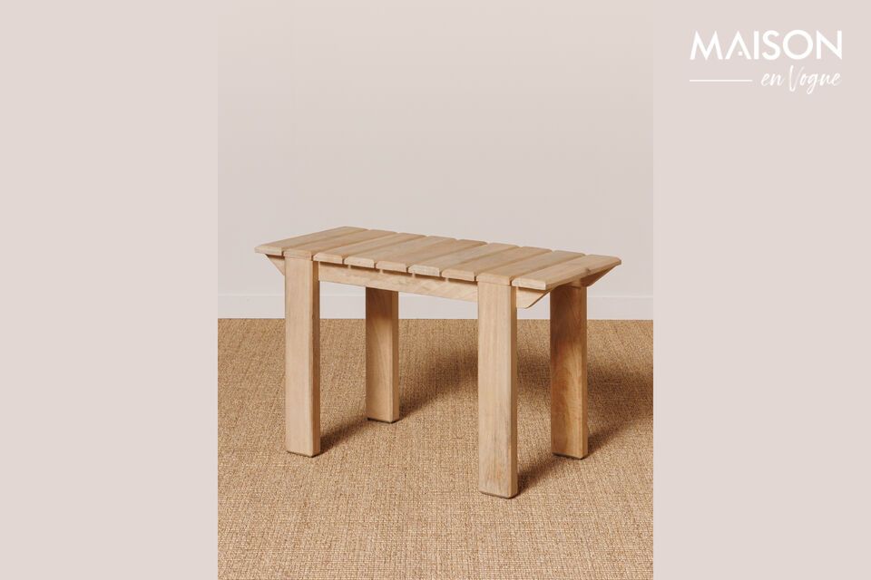 Petit banc en manguier beige Verdon Chehoma