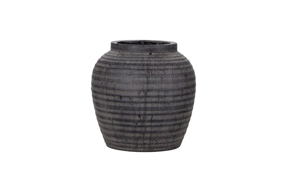 Petit cache-pot en terre cuite gris Hafa House Doctor