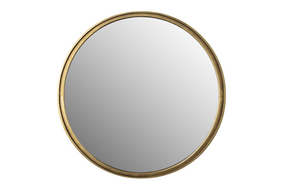 Petit miroir en fer bronze Matz White Label