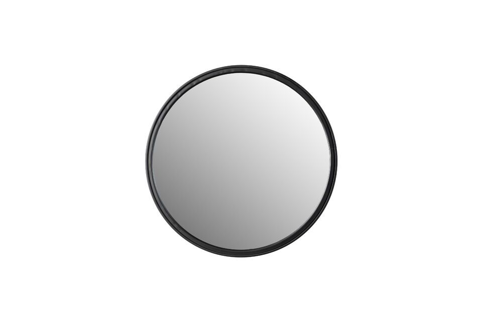 Petit miroir en fer noir Matz White Label