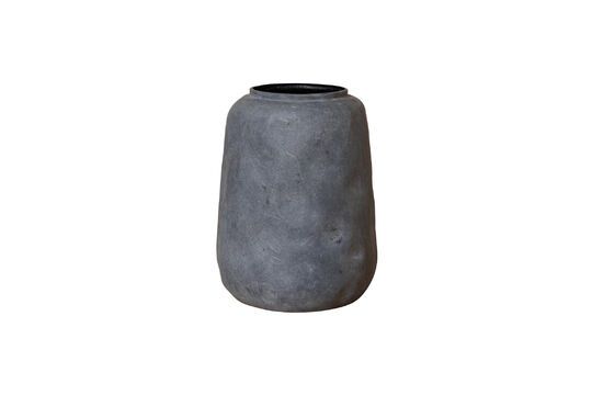 Petit pot en fibre de verre gris Soignies Détouré