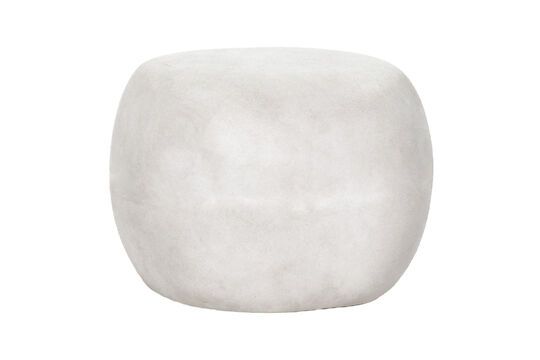 Petit tabouret d'extérieur en argile blanc Pebble Détouré