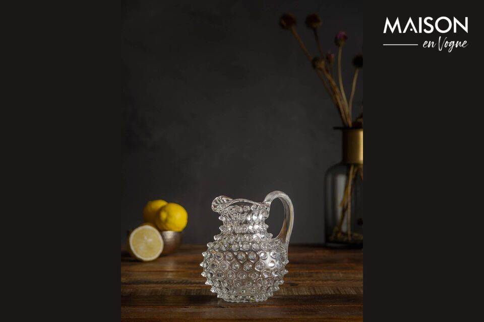 Petite carafe en verre transparent Diamant Chehoma