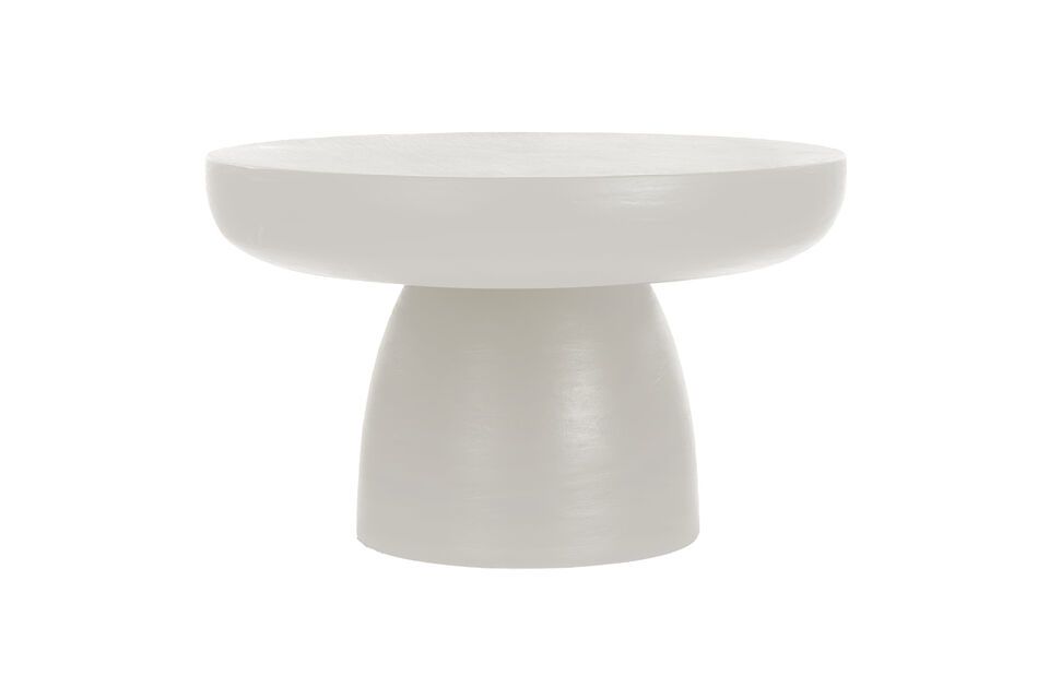 Petite table basse en plâtre blanc Pretoria Pomax