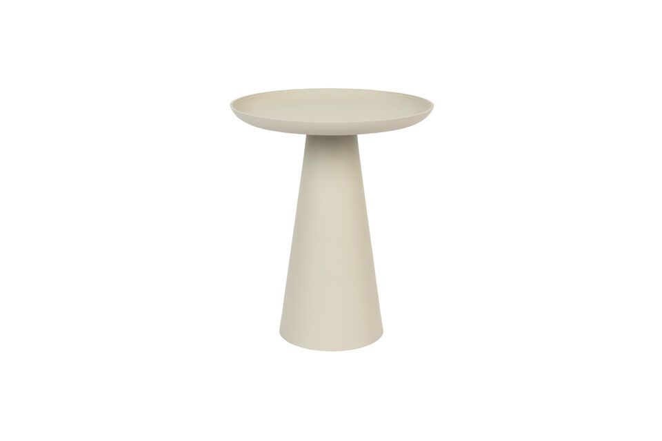 Petite table d'appoint en métal beige Ringar White Label