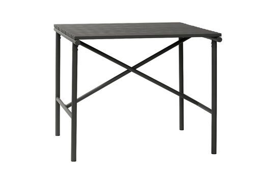 Petite table de repas en acier inoxydable noir Villa