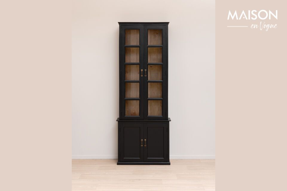 Petite vitrine en bois noir Auriac Chehoma