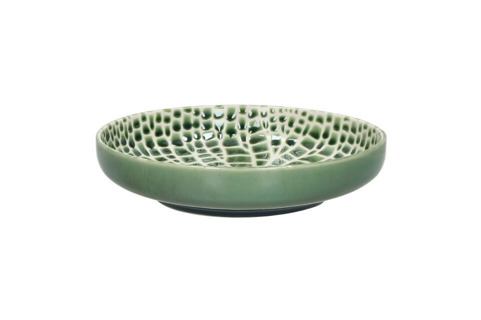 Plat en porcelaine verte Lotus Pomax