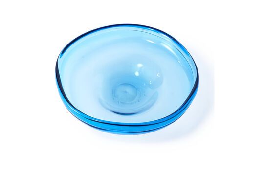 Plat en verre bleu clair Eye