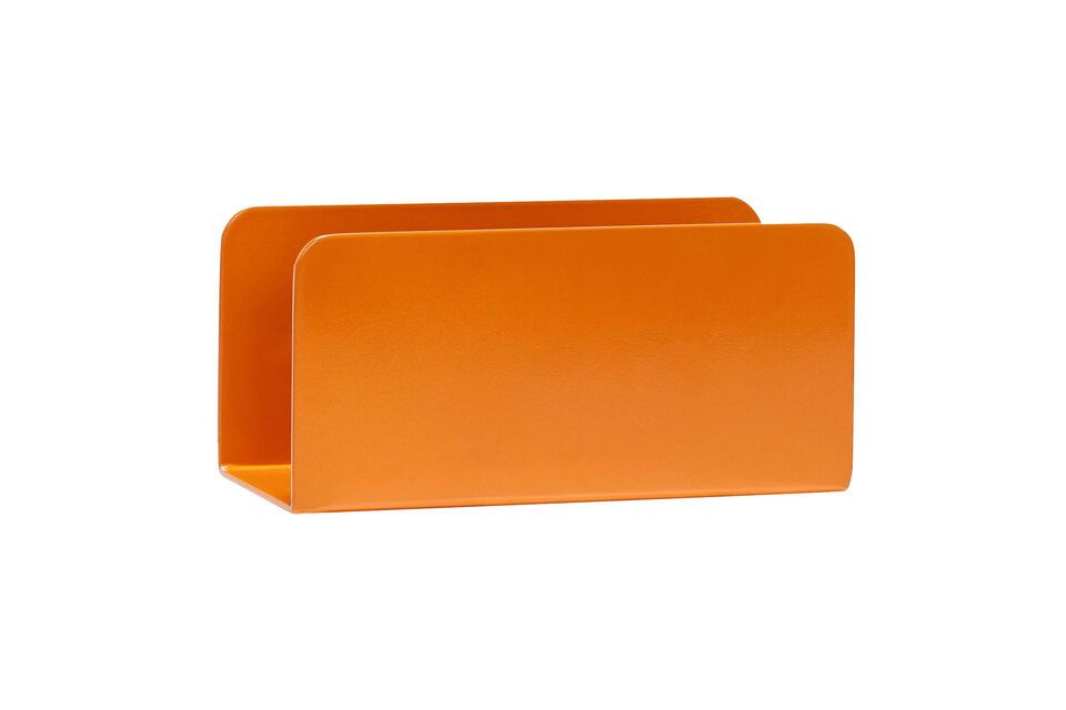 Ravivez votre espace avec le porte-revue Clutch en métal orange