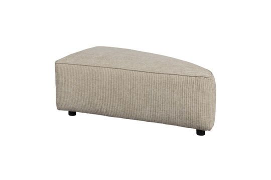 Pouf élément droit 1 place en tissu beige Hunter Détouré