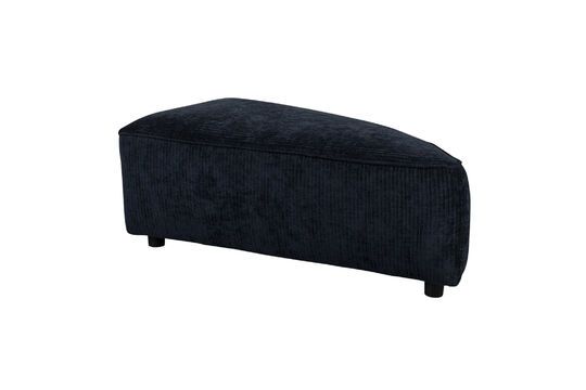 Pouf élément droit 1 place en tissu bleu Hunter Détouré