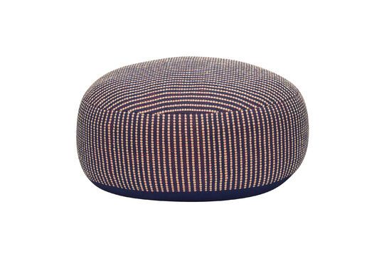 Pouf en coton bleu Mochi Détouré