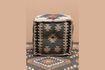 Miniature Pouf en laine gris Kilim 2