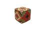 Miniature Pouf en laine multicolore Indien Détouré