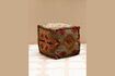 Miniature Pouf en laine multicolore Kilim 1