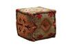 Miniature Pouf en laine multicolore Kilim 2