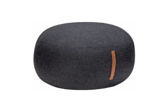 Pouf en tissu gris foncé Mochi